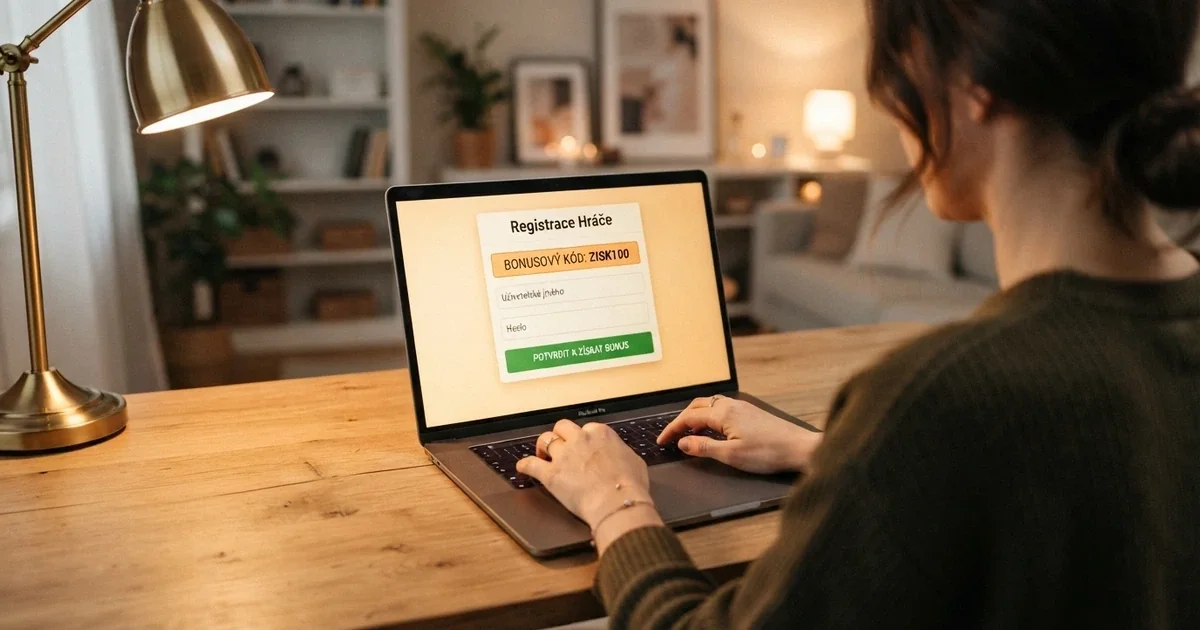 Registrační formulář online casina s kolonkou pro zadání promo kódu