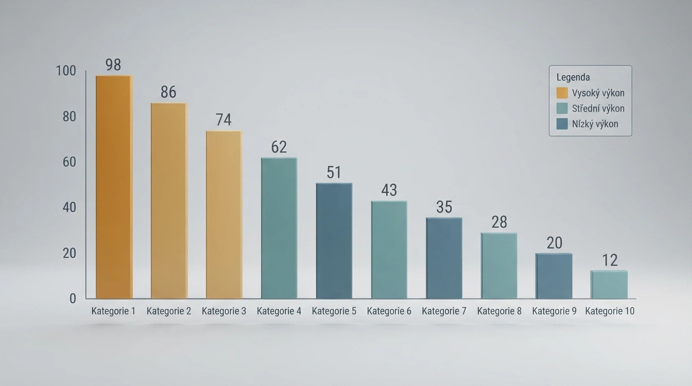 Srovnávací tabulka deseti online casin s vyznačenými hodnotami bonusů a počty volných otoček