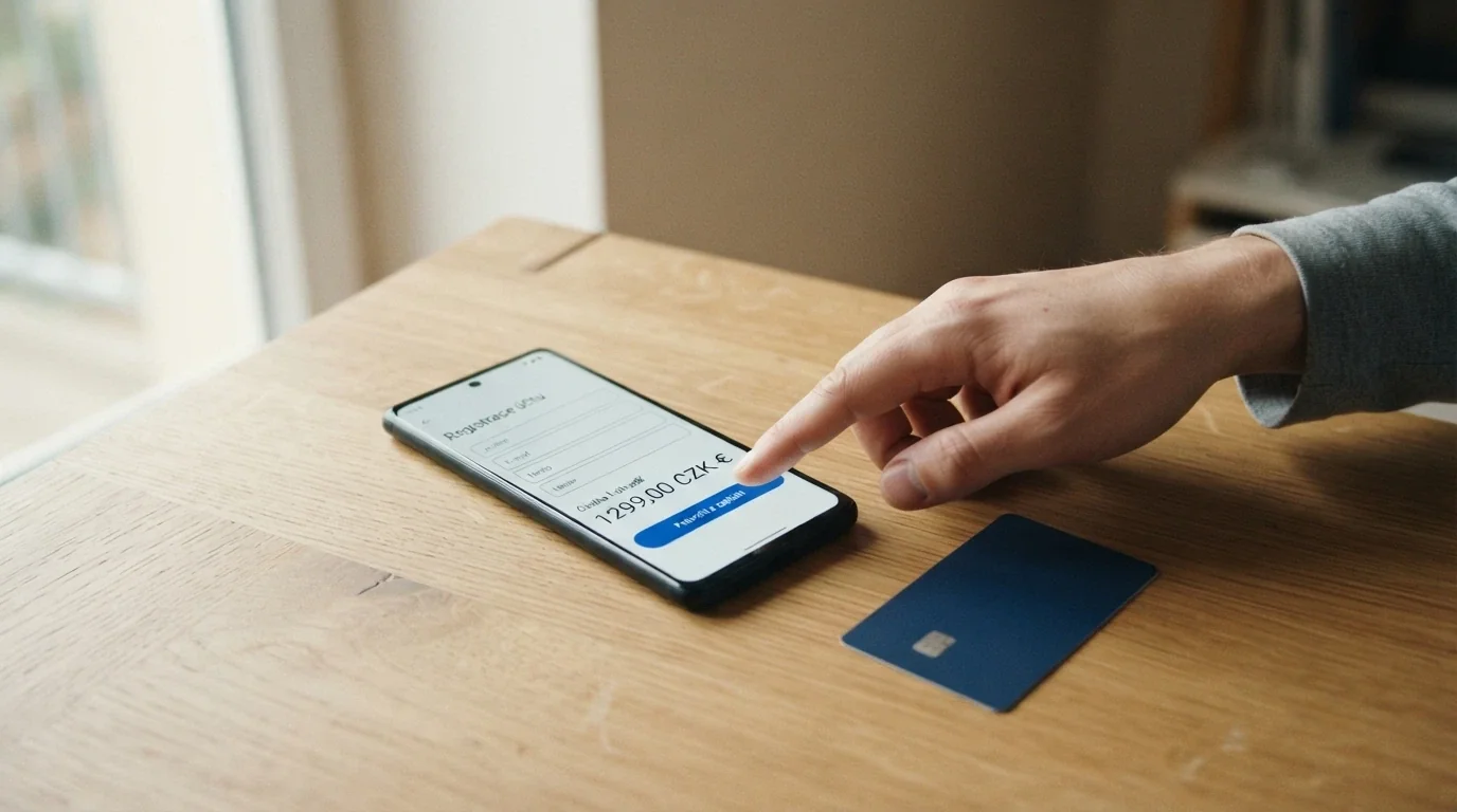 Platební karta a mobilní telefon při online registraci do casina