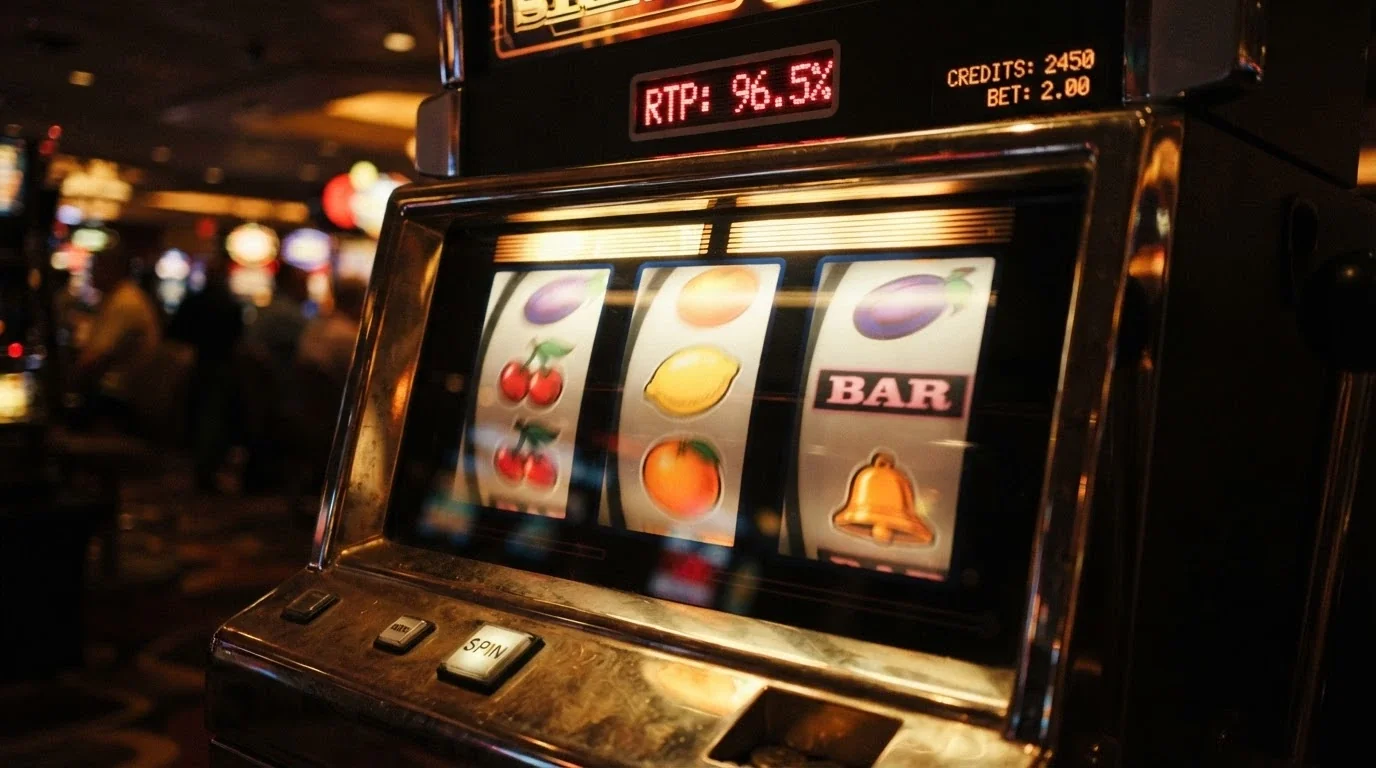 Výherní automat s vysokým RTP – detail válců a výherní tabulky